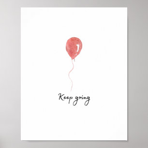 Motivational Poster – Minimalist Watercolor Art