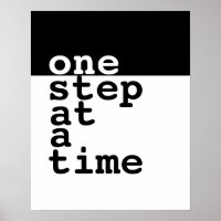 motivational poster one step at a time text