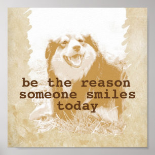 motivational poster quote with cute dog photo art
