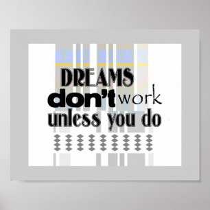motivational poster quote with retro design art