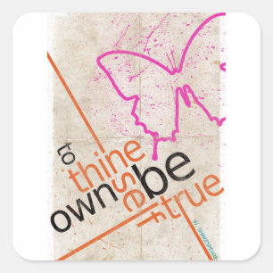 Motivational Poster Square Sticker