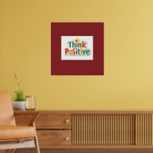 motivational poster Think Positive
