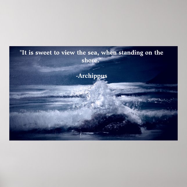 Motivational Poster with Seascape (Front)
