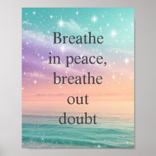 Motivational Poster with Starry Night Sky