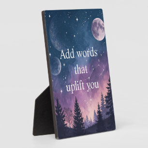Motivational Poster with Starry Night Sky Plaque