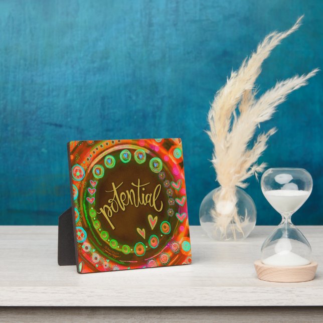 Motivational Potential Pretty Inspirivity Easel Plaque (Insitu)