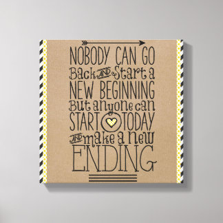 Motivational Print: New Beginning Canvas Print