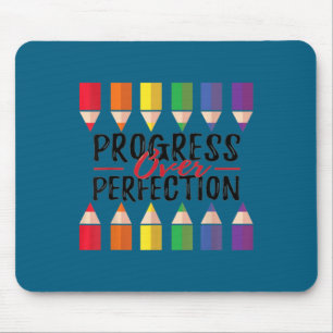 Motivational Progress Over Perfection Back To Scho Mouse Mat