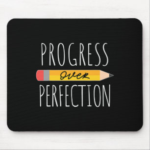 Motivational Progress Over Perfection back to Scho Mouse Mat