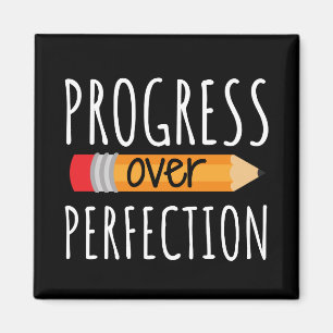 Motivational Progress Over Perfection Magnet