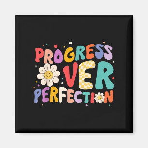 Motivational Progress Over Perfection Teacher Back Magnet