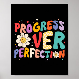 Motivational Progress Over Perfection Teacher Back Poster