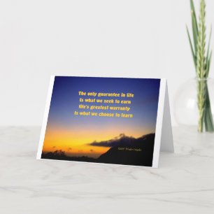 Motivational quotation card