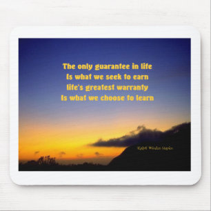 Motivational quotation mouse mat