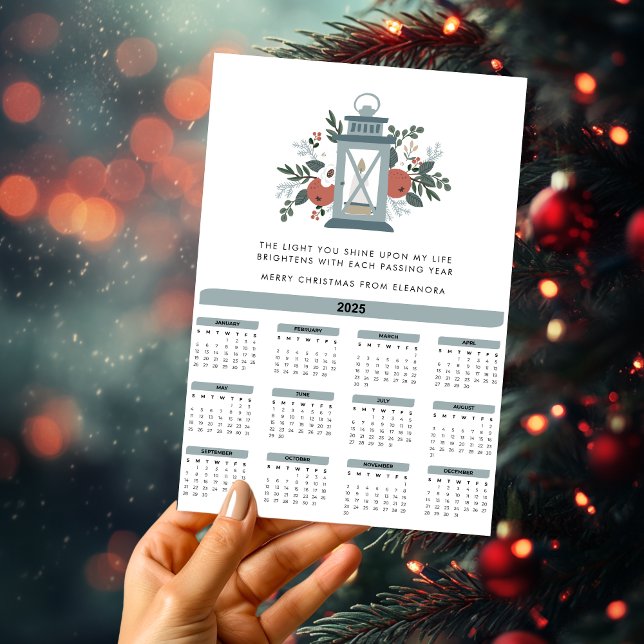 Motivational Quote 2025 Calendar Floral Holiday Card (Motivational Quote 2025 Calendar Floral Holiday Card)