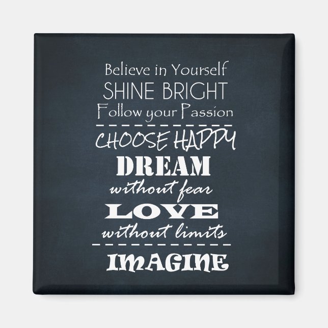Motivational Quote Affirmations Magnet (Front)