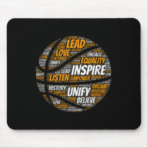 Motivational Quote Basketball Inspiring Words Mouse Mat