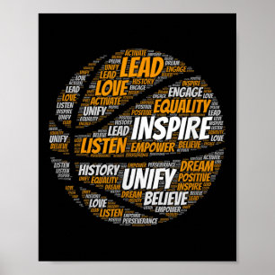 Motivational Quote Basketball Inspiring Words  Poster