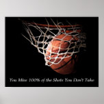 Motivational Quote Basketball Poster<br><div class="desc">I Love This Game. Popular Sports - Basketball Game Ball Image.</div>