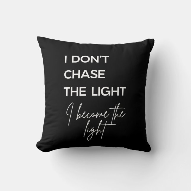 Motivational Quote Black Background Cushion (Front)