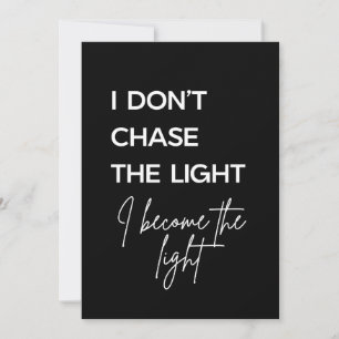 Motivational Quote Black Background Invitation