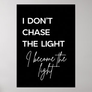 Motivational Quote Black Background Poster