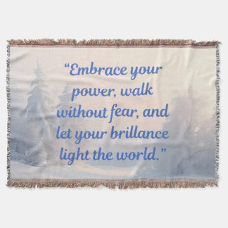  Motivational Quote Blanket "Brilliance & Courage"