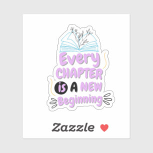 Motivational Quote Book Sticker