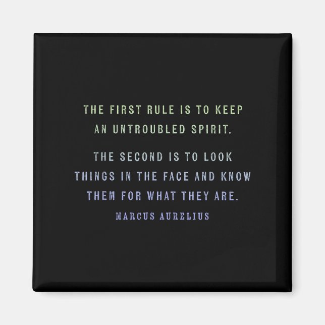 Motivational Quote By Marcus Aurelius Growth Minds Magnet (Front)