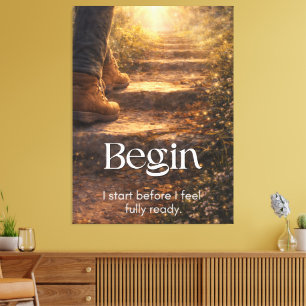 Motivational Quote Canvas Wall Art for Home Office