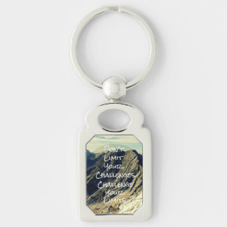 Motivational Quote: Challenge Your Limits Key Ring