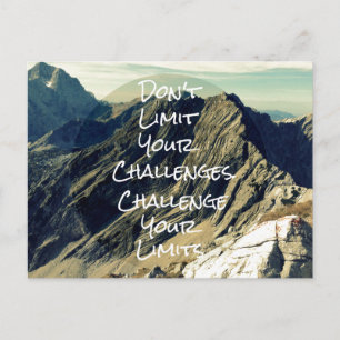 Motivational Quote: Challenge Your Limits Postcard