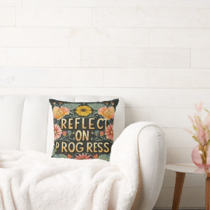 MOTIVATIONAL QUOTE CLASSIC FLORAL CUSHION