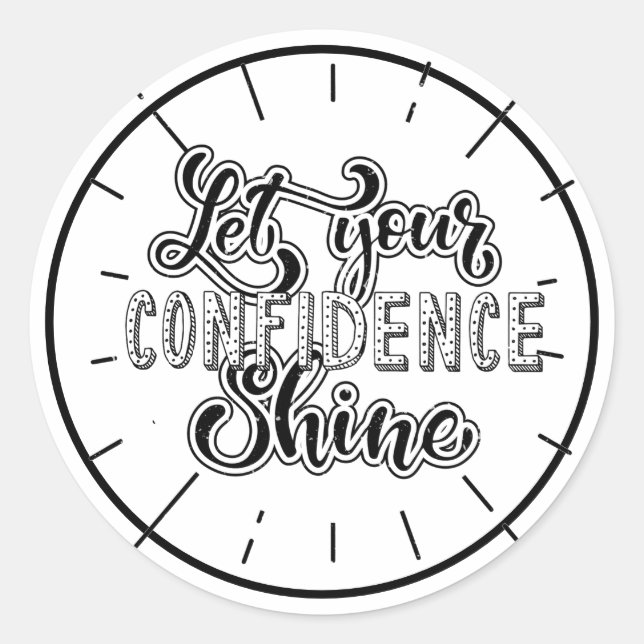 Motivational Quote Classic Round Sticker (Front)