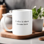 Motivational Quote Coffee Dreams Brew Coffee Mug<br><div class="desc">Sip your morning coffee or evening tea in the warm embrace of your dearest memories with our photo mug. This extraordinary mug isn't just a vessel for your favourite beverages; it's a journey through your family's history, beautifully captured in 11 square photos and one special square reserved for your family...</div>