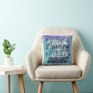 Motivational Quote Design for Achievers Cushion