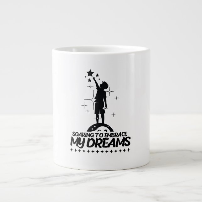 motivational quote design large coffee mug (Front)