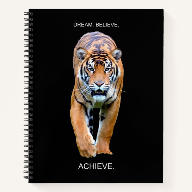 Motivational Quote Dream Believe Achieve Hardcover Notebook (Front)