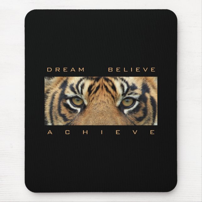 Motivational Quote Dream Believe Achieve Vertical Mouse Mat (Front)