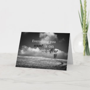 Motivational Quote: Everything you want is on... Card
