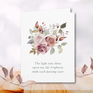 Motivational Quote Floral Birthday Card