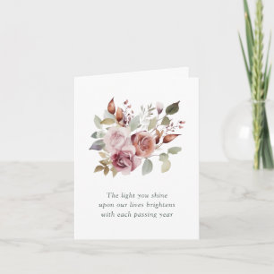 Motivational Quote Floral Birthday Card