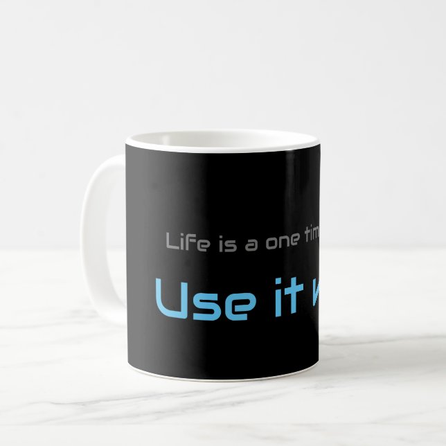 Motivational quote for your everyday mental health coffee mug (Front Left)