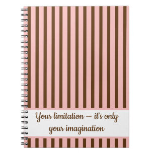 Motivational Quote Goals, Dreams, Success Stripes Notebook