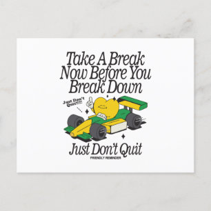 Motivational quote holiday postcard