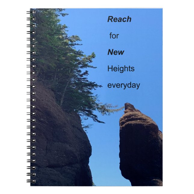 Motivational Quote Hopewell Rocks Notebook (Front)