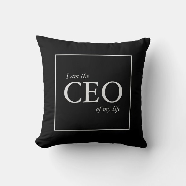 Motivational Quote I am the CEO of my Life Cushion (Front)