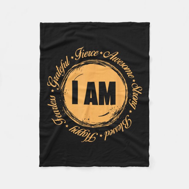 Motivational Quote Inspiration Positive Saying Lif Fleece Blanket (Front)