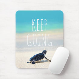 Motivational Quote Keep Going Turtle Beach Mouse Mat