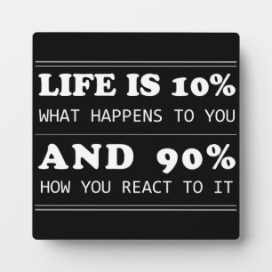 motivational quote life inspirational typography plaque